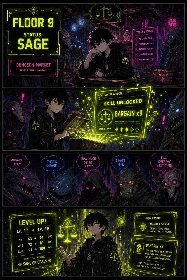 Floor 9: SAGE — community sample published on AI Manhwa